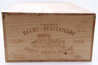 (12) 2003 Chateau Ducru-Beaucaillou, Saint-Julien (OWC)