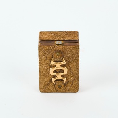 A Brutalist Suede Cigarette Case