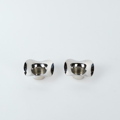 A Pair of Georg Jensen Candle Holders