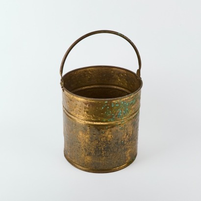 A Hammered Brass Coal Scuttle