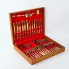 A Mid-Century Solid Brass Cutlery Set C1970s