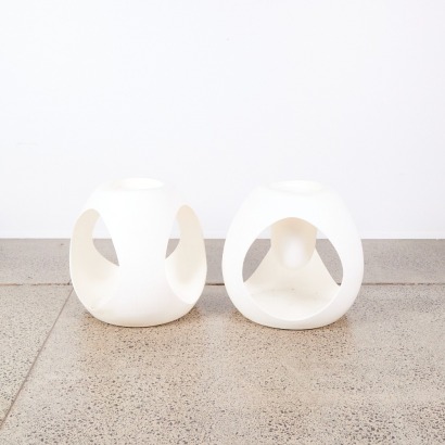 A Pair of Helen Kontouris Zoie Modernist Planters