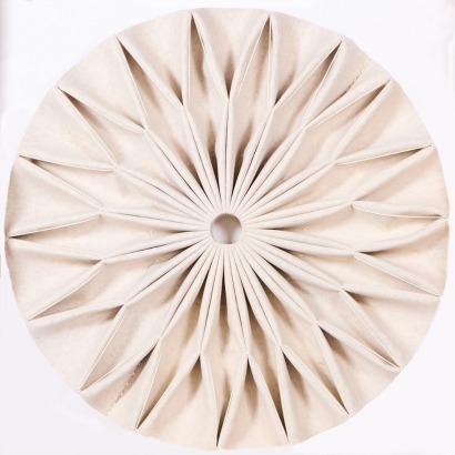 A Large Buzzi Pleat Sculptural Pendant Lampshade By BuzziSpace
