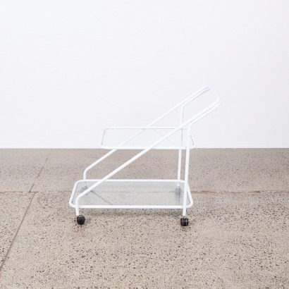 A White Metal Space Age Trolley A/F