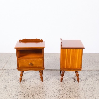 A Pair of Mid-Century Mahogany Bedside Cabinets