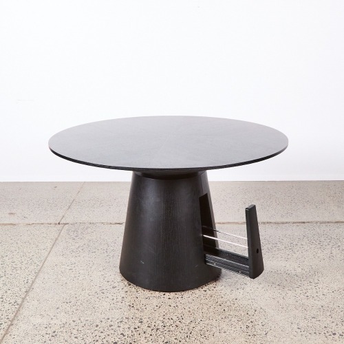 A Classique Black Oak Dining Table