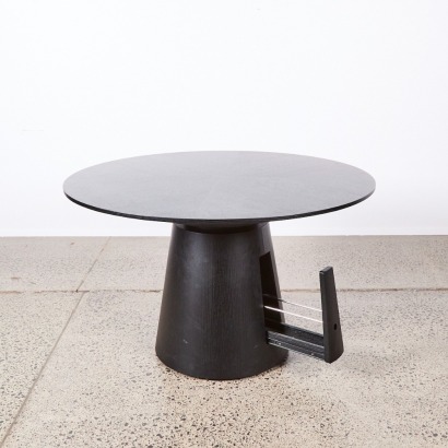 A Classique Black Oak Dining Table