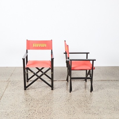 Two Vintage Ferrari Merchandise Directors Chairs