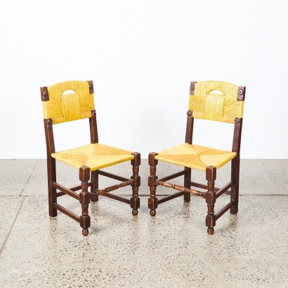 A Pair of 1950s French Dining Chairs