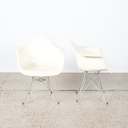 A Pair Of Eames DKR Fiberglass Armchairs For Herman Miller