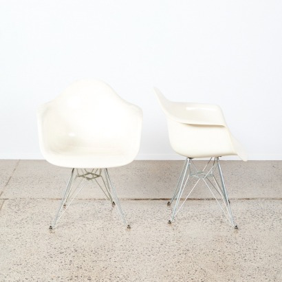 A Pair Of Eames DKR Fiberglass Armchairs For Herman Miller