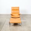 A 1970s Chrome and Leather Reclining Chair and Ottoman - 2