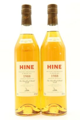 (2) 1988 Hine Grande Champagne Vintage Cognac Bottled 2003, France