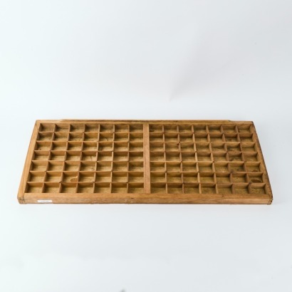 A Vintage Wooden Printers Tray