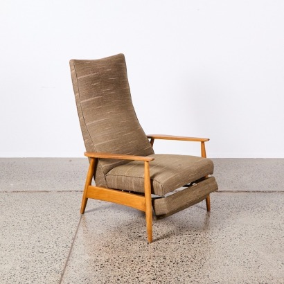 A Milo Baughman 1960s Adjustable Recliner Lounge Chair for James, Inc