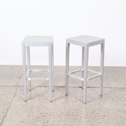 Two Bar Stools Designed by Phillippe Stark for Emeco