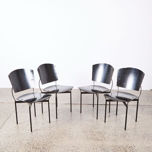 A Set of Four Arflex Chairs