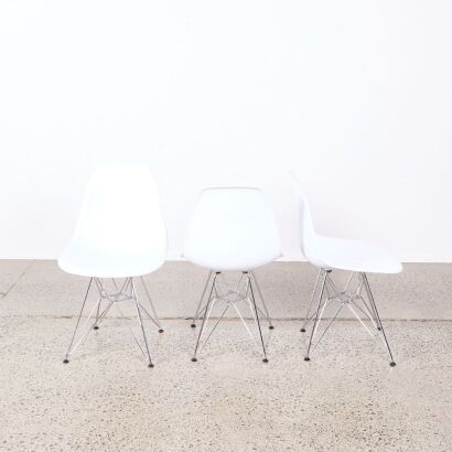 A Trio of 'DSR Style Eiffel Base Chairs