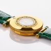 18ct Yellow Gold, Rare, 25mm Jaeger LeCoultre Carnet De Rendezvous' Diamond / Emerald Quartz Wristwatch, circa 1999 - 4