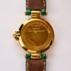 18ct Yellow Gold, Rare, 25mm Jaeger LeCoultre Carnet De Rendezvous' Diamond / Emerald Quartz Wristwatch, circa 1999 - 5