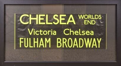 A Framed London Bus Sign