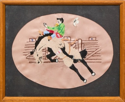 A Hand-Embroidered Rodeo Scene