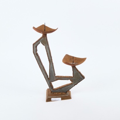 A c.1970s French Brutalist Candlestick