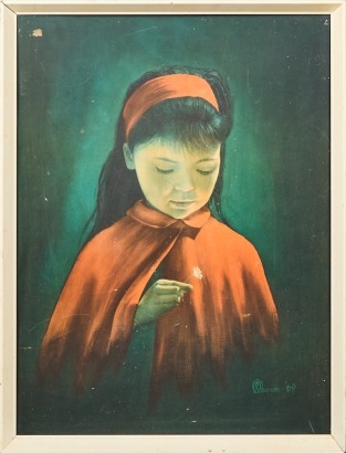 A Daisy Girl Replica Print by S. Pearson