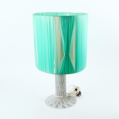 An Italian Fluted Base Glass Table Lamp