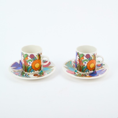 A Pair of Villeroy & Boch Acapulco Coffee Cups and Saucers