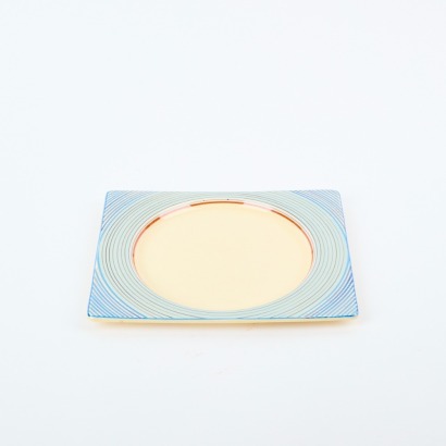 A Hand Painted Clarice Cliff Plate for Staffordshire Biarritz