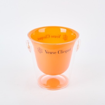 A Vintage 1980s Veuve Clicquot Lucite Insulated Champagne Ice Bucket