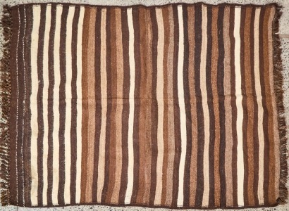 A Natural Striped Afghan Kilim