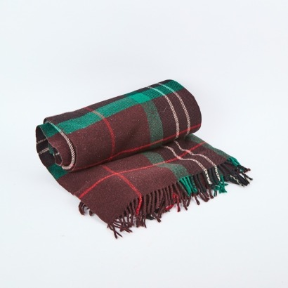 A Vintage Kaiapoi Wool Plaid Travel Rug