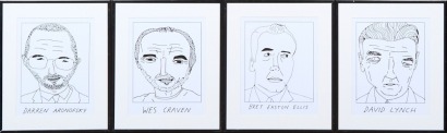 A Collection of Four Badly Drawn Celebs Artworks