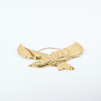 An Impressive Heavy Solid Brass Eagle Wall Plaque