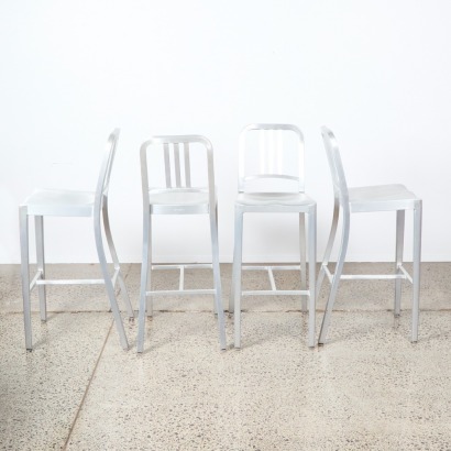 A Set of Four Emeco 1006 Navy Stools
