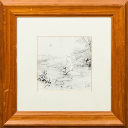 A Replica Winnie the Pooh Drawing by Ernest Howard Shepard