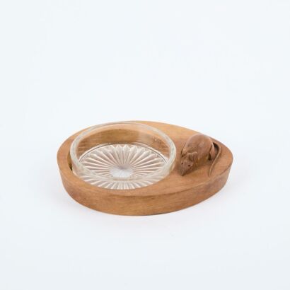 A Vintage Ben Oxley Mouse Butter Dish