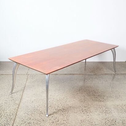 A Stephane Rondel Can Can Leg Dining Table With A Timber Top