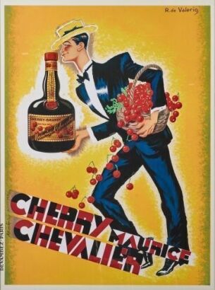 A Cherry Maurice Chevalier Poster by Roger DeValerio