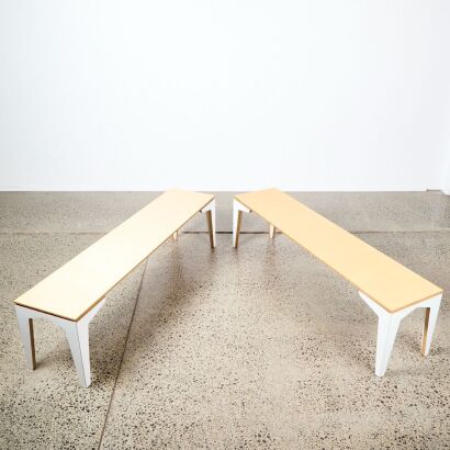 A Pair of Tim Webber Floating Bench Seats