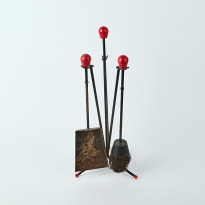 A Mid-Century Atomic Form Fireside Set