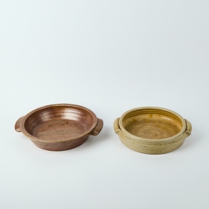 A Pair of Renton Murray Salt Glazed Baking Dishes