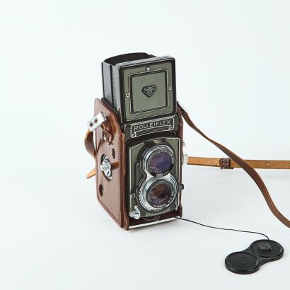 A Rollieflex T 6mm x 6mm Camera With A Carl Zeiss lens 3.5 75mm