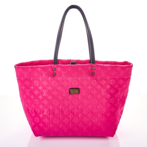 Louis Vuitton, Limited Edition Fuchsia Monogram Neoprene Scuba Tote