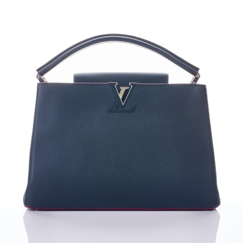 Louis Vuitton, Cobalt Taurillon Capucines MM Bag