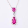 18ct White Gold, 45cm Modern, 3.80ct Tourmaline / .53ct Diamond Necklace - Near new