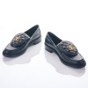 Chanel, Black Leather Turnlock Loafers, Size 40 with Box - As new