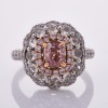 18ct White / Rose Gold, Modern, .71ct Fancy Pink / 1.02ct Diamond Cluster Ring